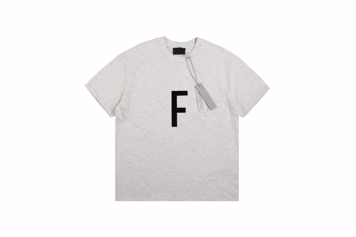 T-shirt « Fear of God » avec la lettre F (gris clair)
