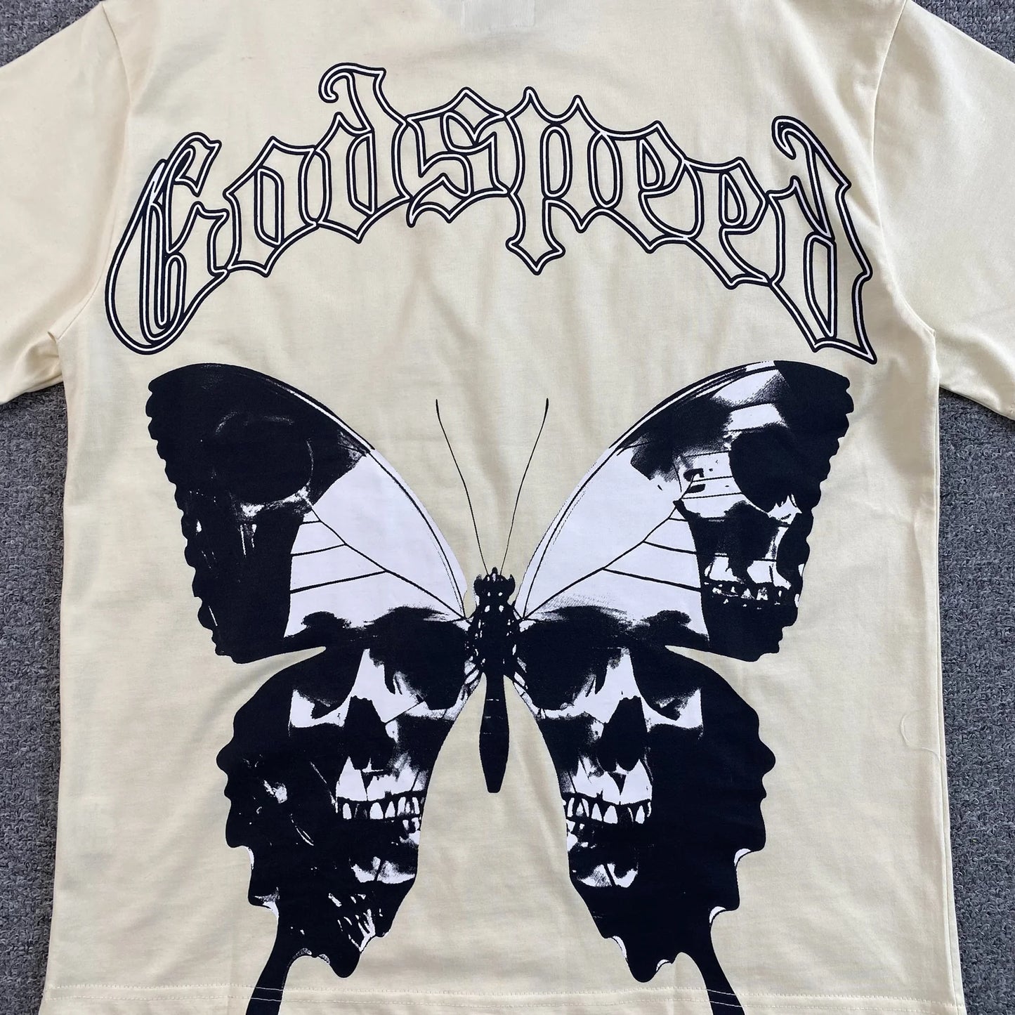 T-SHIRT EFFET PAPILLON GODSPEED BONE BLANC