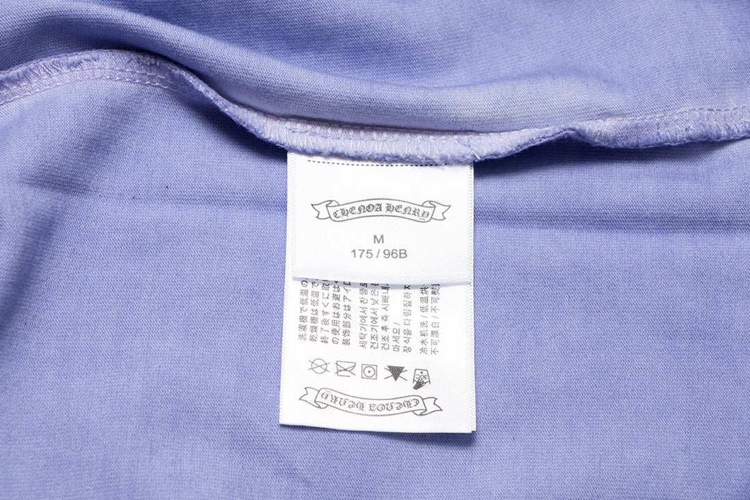 T-SHIRT AVEC LOGO FER À CHEVAL CHROME HEARTS BLEU CLAIR DÉLAVÉ