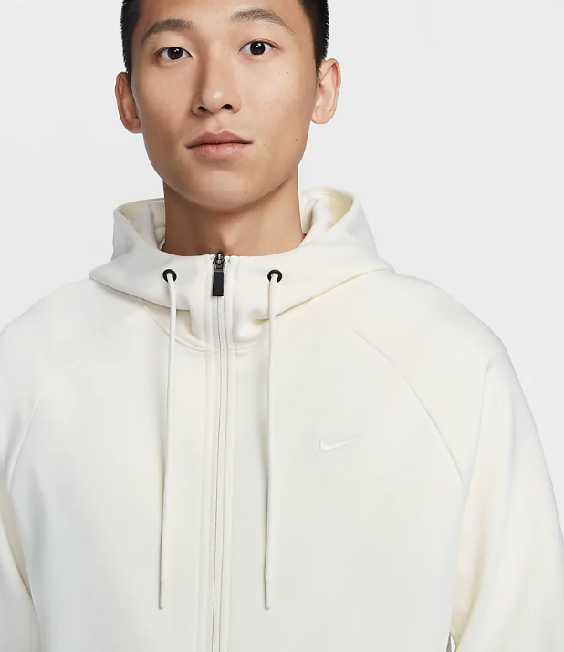 SWEAT A CAPUCHE ZIP NIKE BLANC