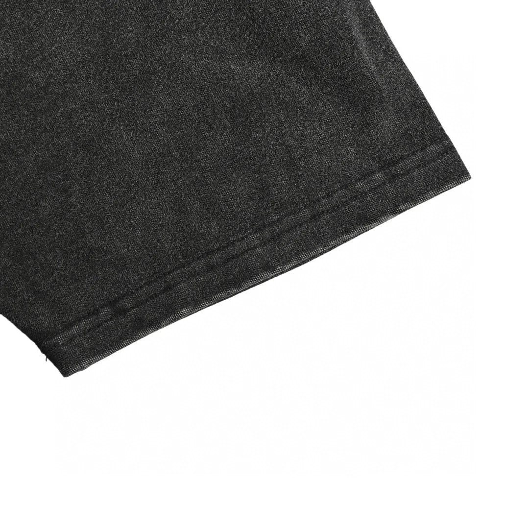 T-SHIRT DÉLAVÉ VINTAGE CHROME HEARTS GRIS FONCÉ
