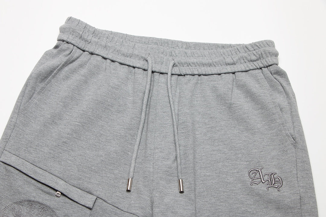 SHORT GRIS AVEC LOGO FER À CHEVAL CHROME HEARTS