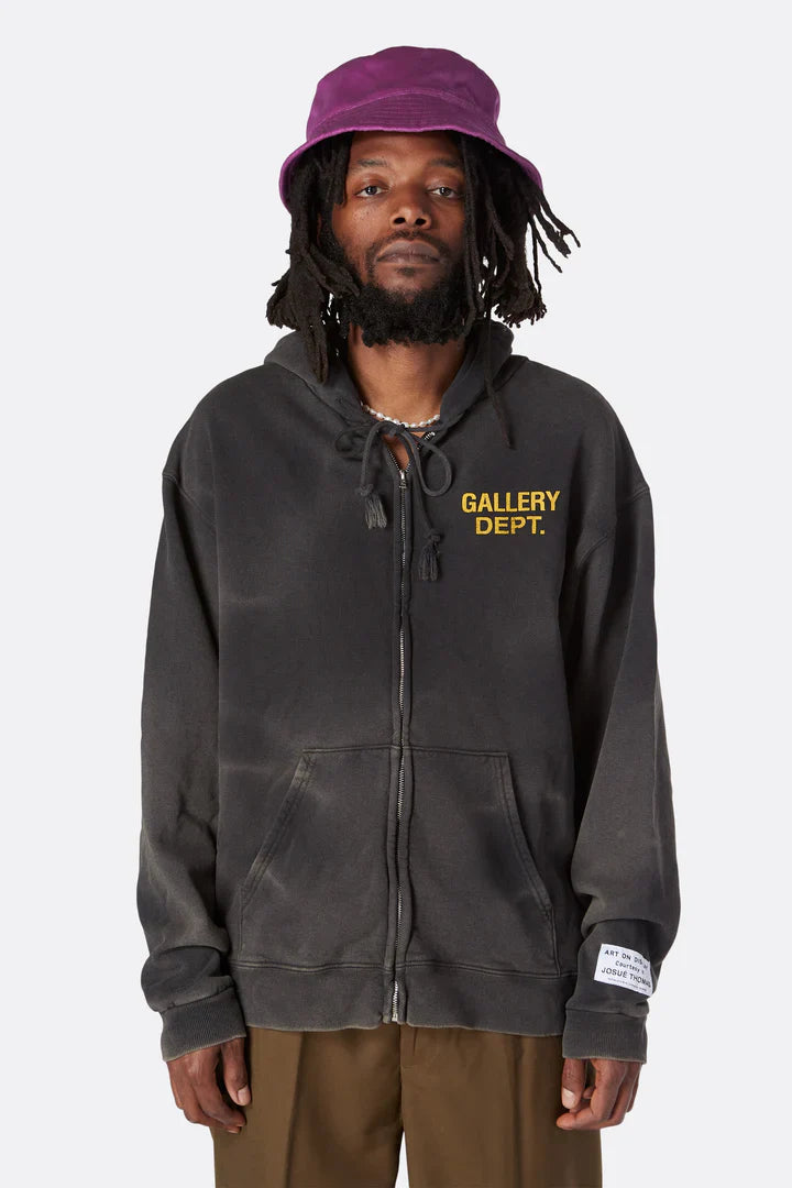 Gallery Dept Zip Up Hoodie GRIS