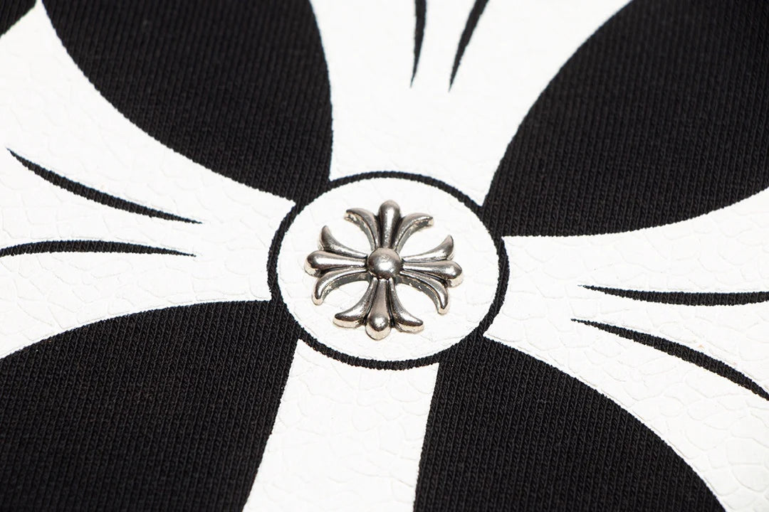 SWEAT-SHIRT NOIR CHROME HEARTS CROIX BLANCHE