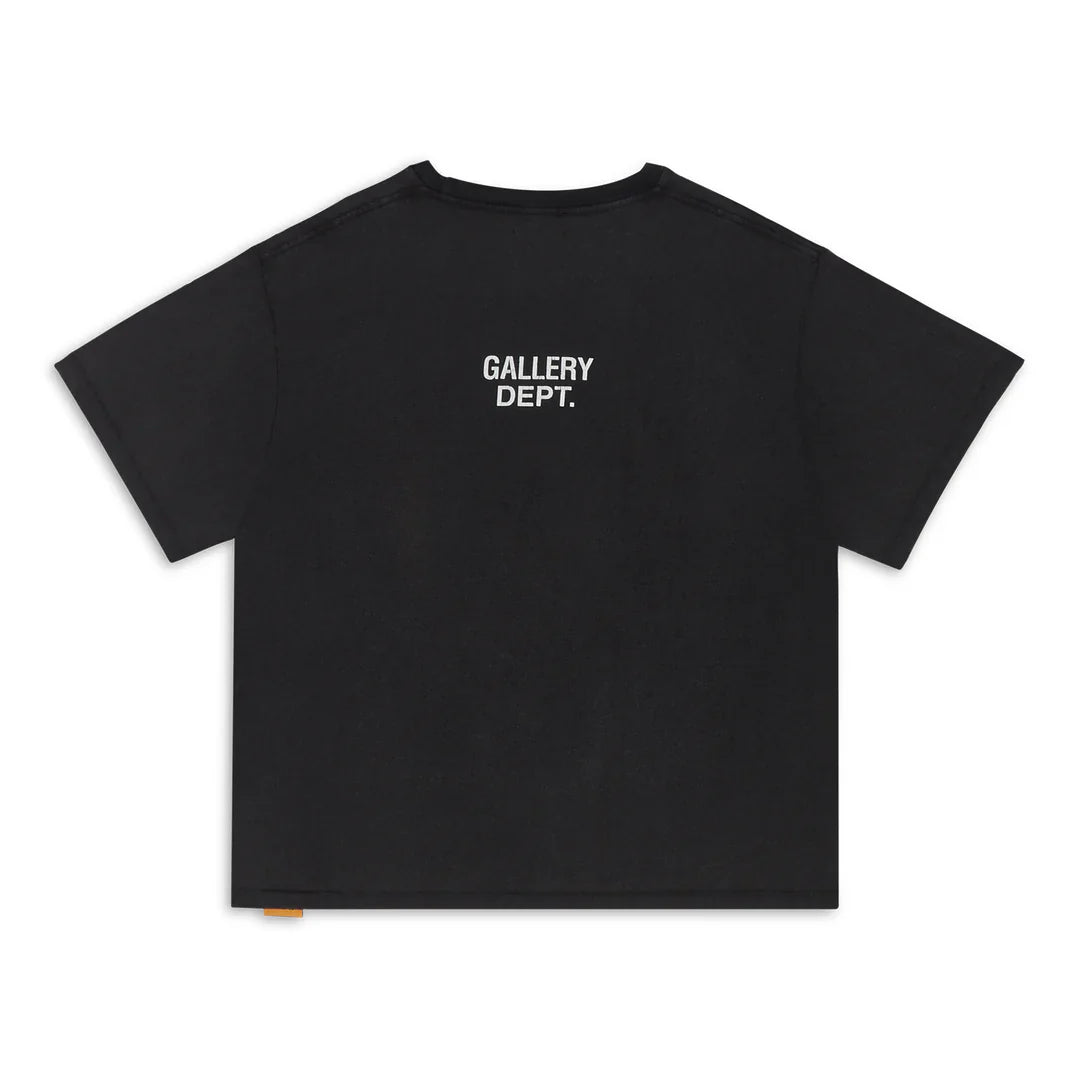 T SHIRT NOIR GALLERY DEPT DISTRESSED ATK