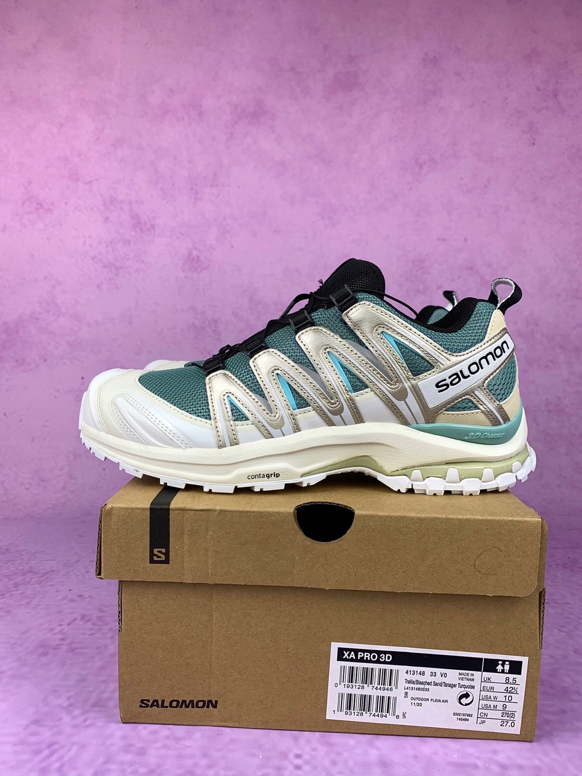 【god】萨洛蒙/salomon XA Pro 3D系列户外越野登山跑步鞋,薄薄色 413148,3428v size:36-46.5