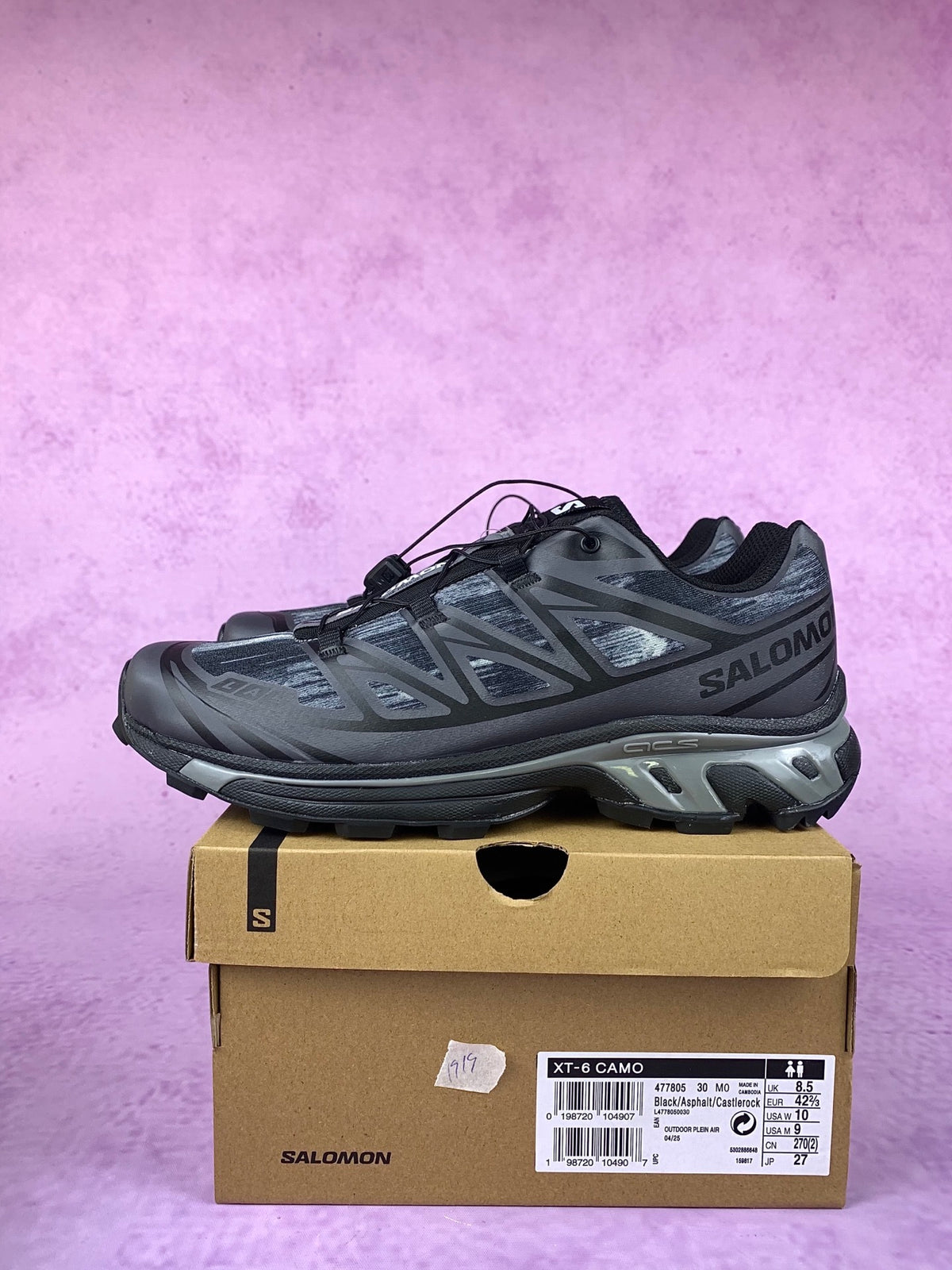 【god 防水】萨洛蒙/Salomon XT-6 Camo系列户外登山运动跑步鞋, 黑紫色 477805,3732v size:36 -46