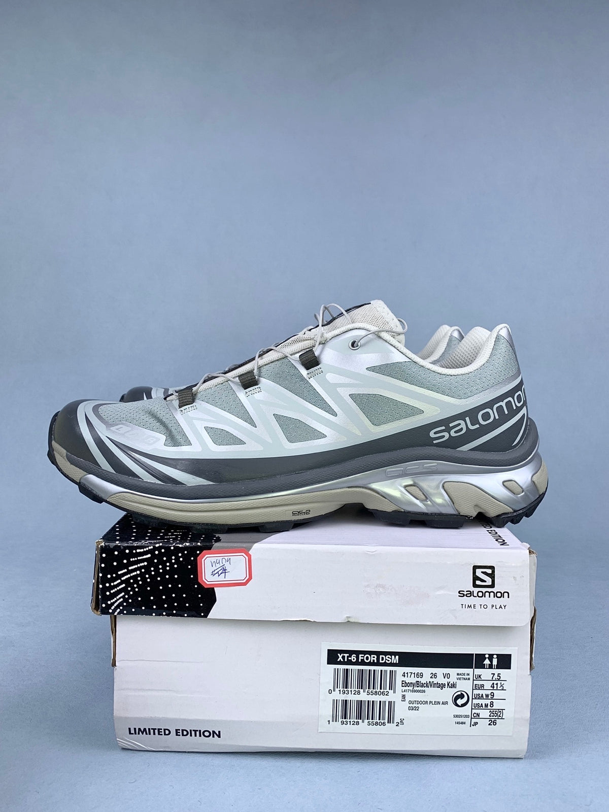 【god】萨洛蒙/Salomon XT-6 Adv For Dsm Trail系列户外越野登山跑步鞋,银灰 417169,3428v size:36-46.5
