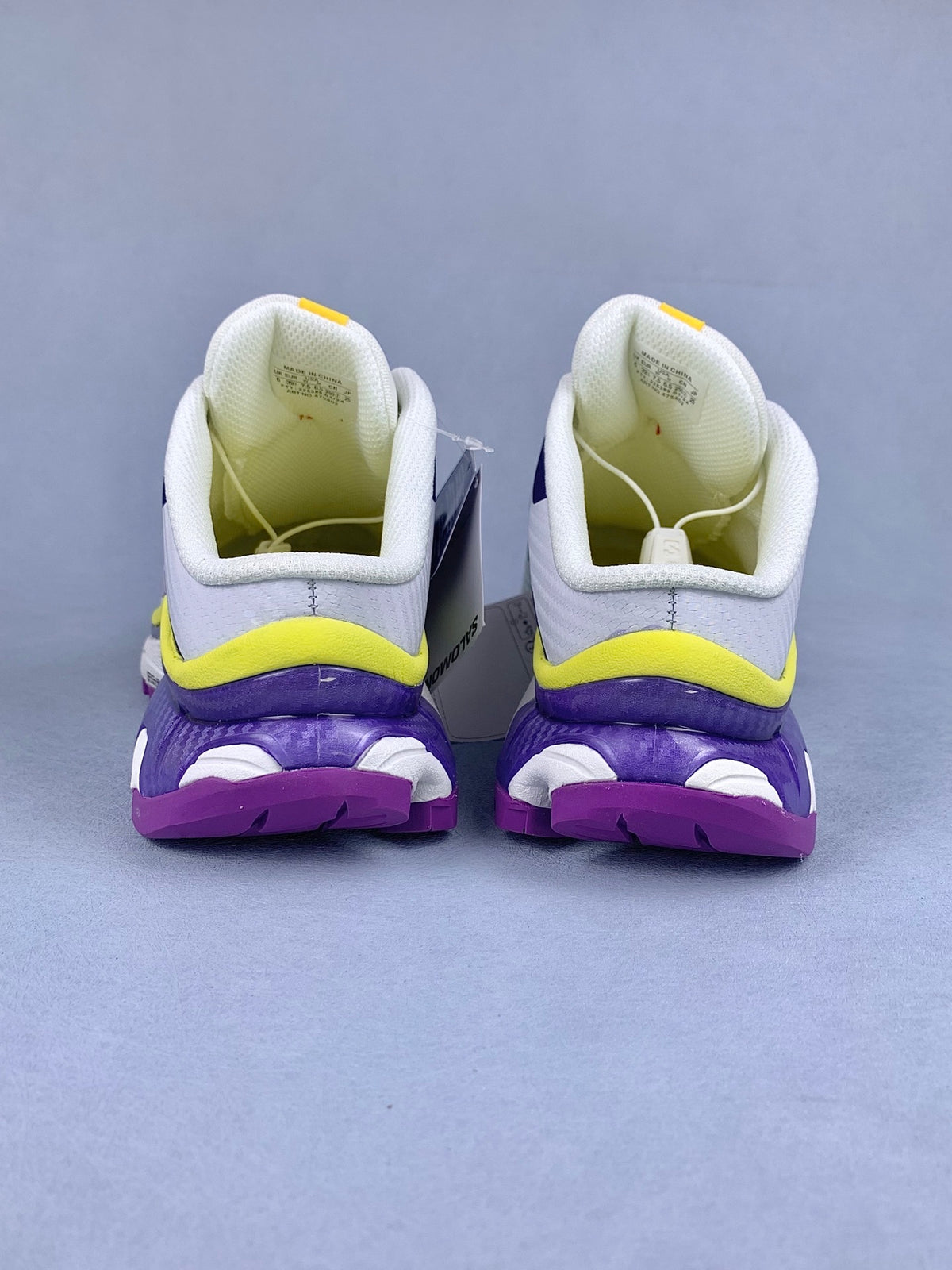 【god】萨洛蒙/Salomon XT-4 Mule MM6 Maison Margiela系列户外运动跑步鞋一脚蹬半拖改良式穆勒鞋, 白绿紫渐变 475402,3326v size:36-45