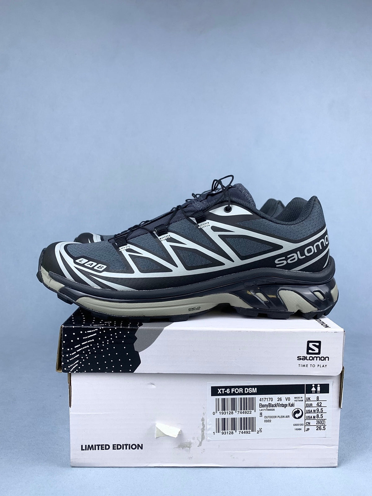 【god】萨洛蒙/Salomon XT-6 FOR DSM 探索者系列 , Dover Street Market 联名限量款乌木黑 417170,3730v size:36 -46