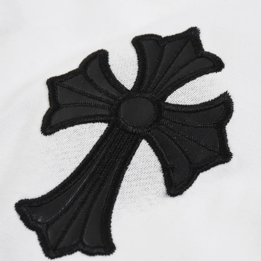 T-SHIRT CHROME HEARTS CROIX NOIRE BLANC