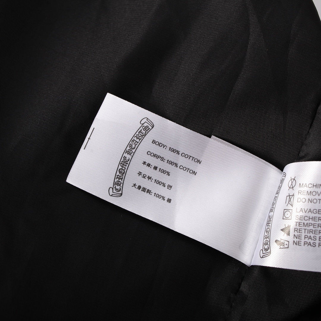 Veste universitaire noire avec logo fer à cheval Chrome Hearts
