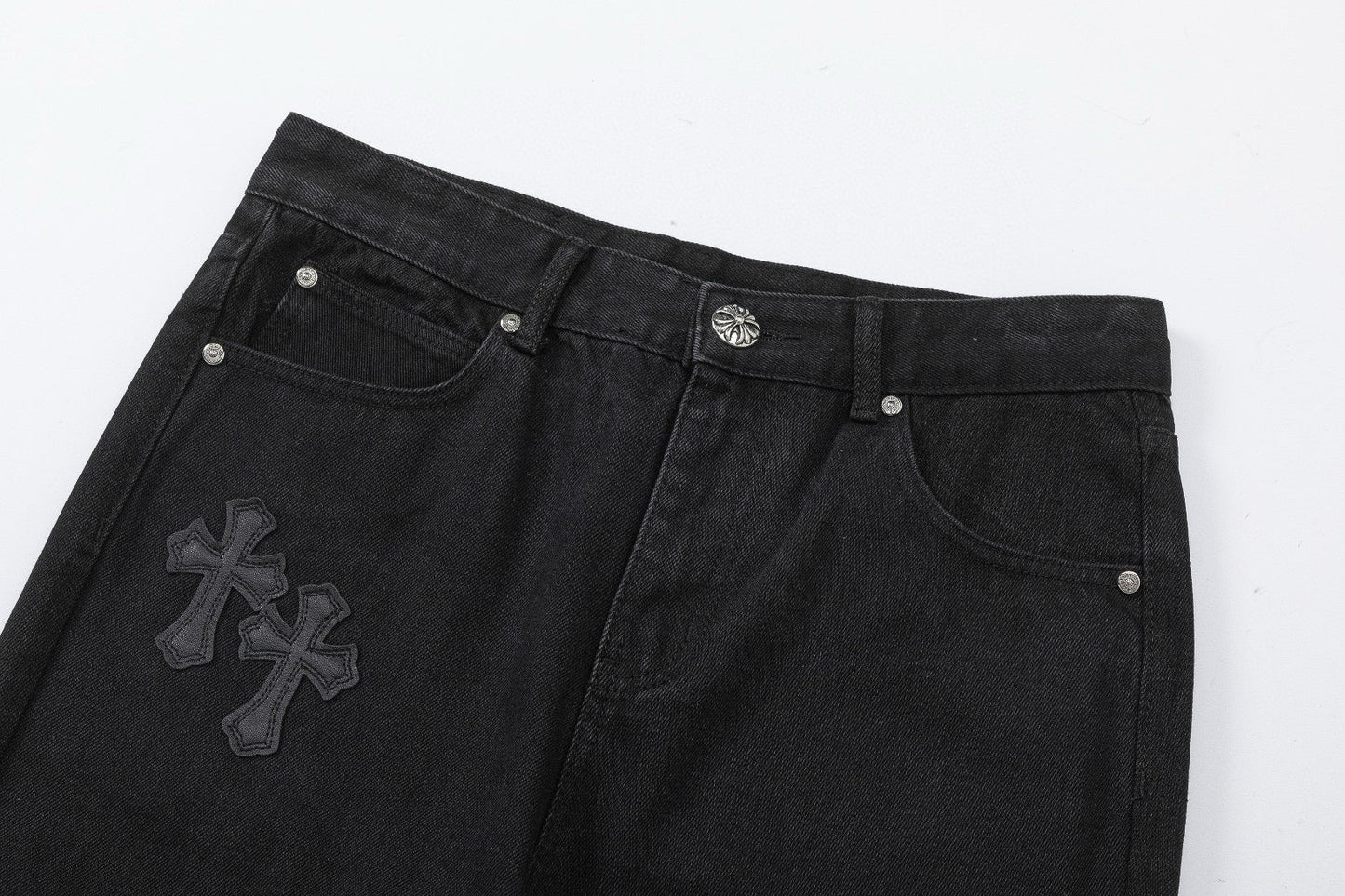 JEAN CHROME HEARTS DOUBLE CROSS NOIR