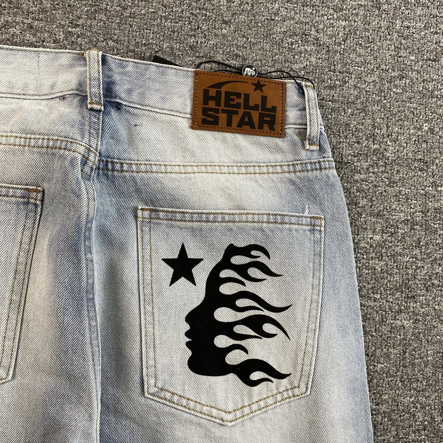 Jean Hellstar Black Flame bleu délavé