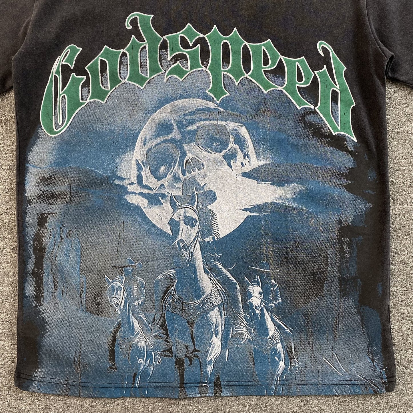 T-SHIRT GODSPEED AMIGOS NOIR DÉLAVÉ
