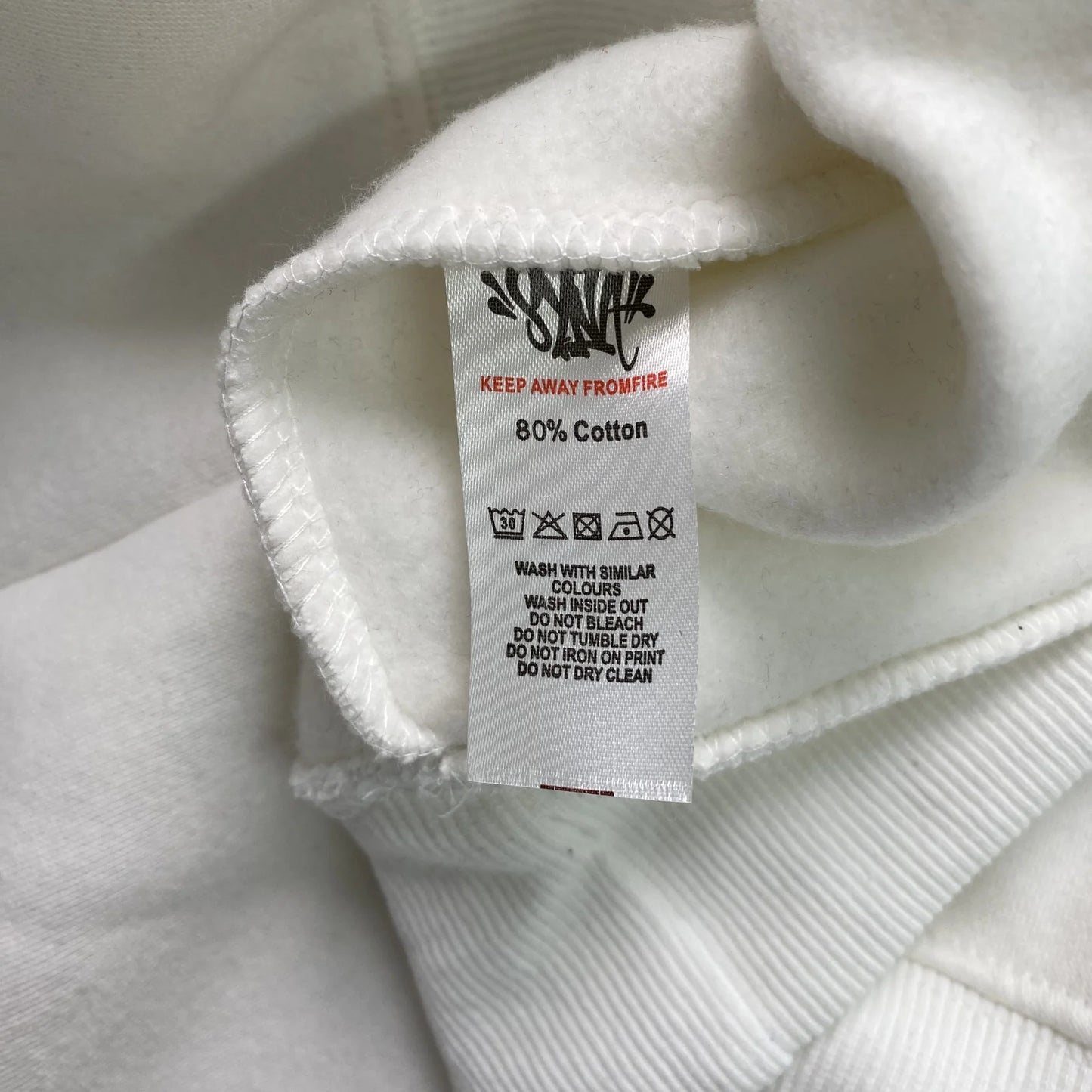 Sweat à capuche avec logo Syna World Hood blanc