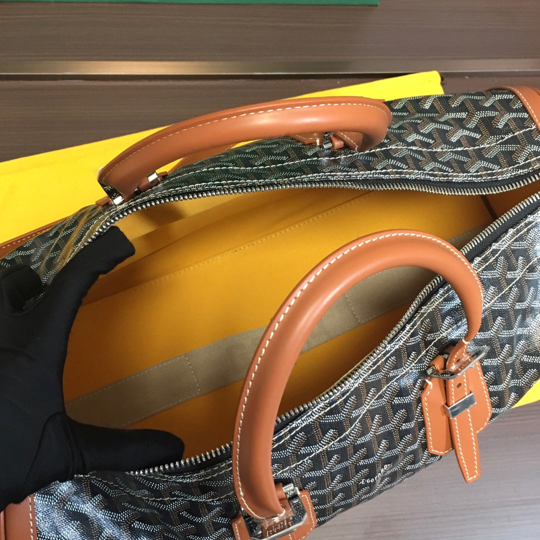 SAC GOYARD BOSTON 50 TRAVEL BAG noir & TAN