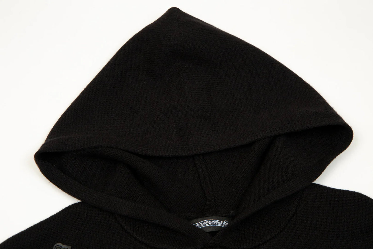 Sweat à capuche avec patch croix noire Chrome Hearts Noir