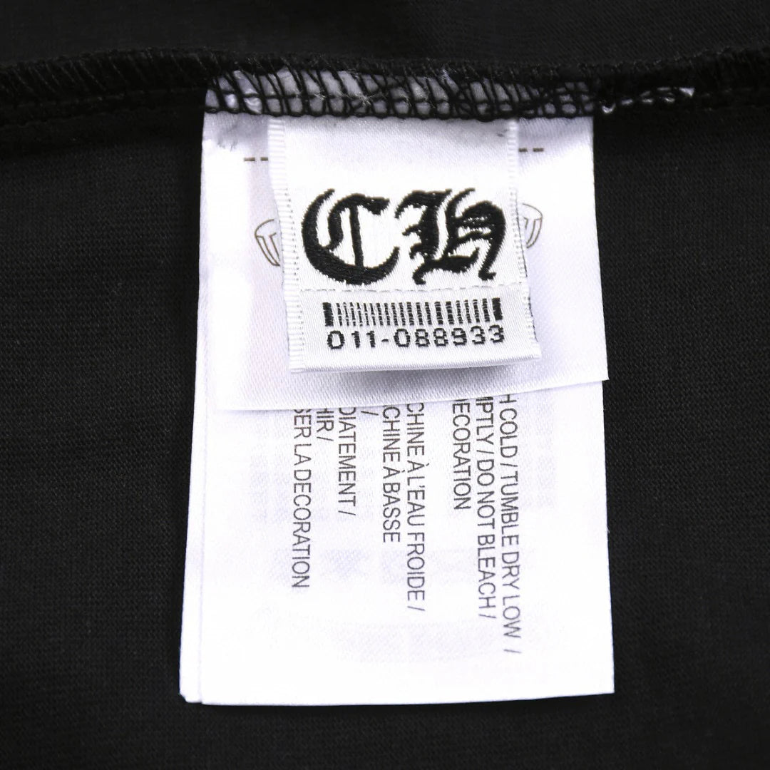 T-SHIRT NOIR CROIX BLANCHE CHROME HEARTS