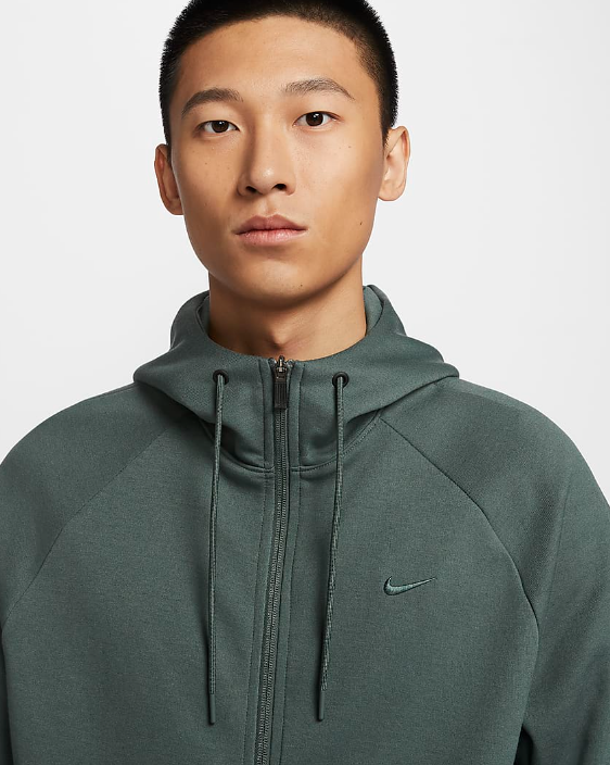 SWEAT A CAPUCHE ZIP NIKE VERT