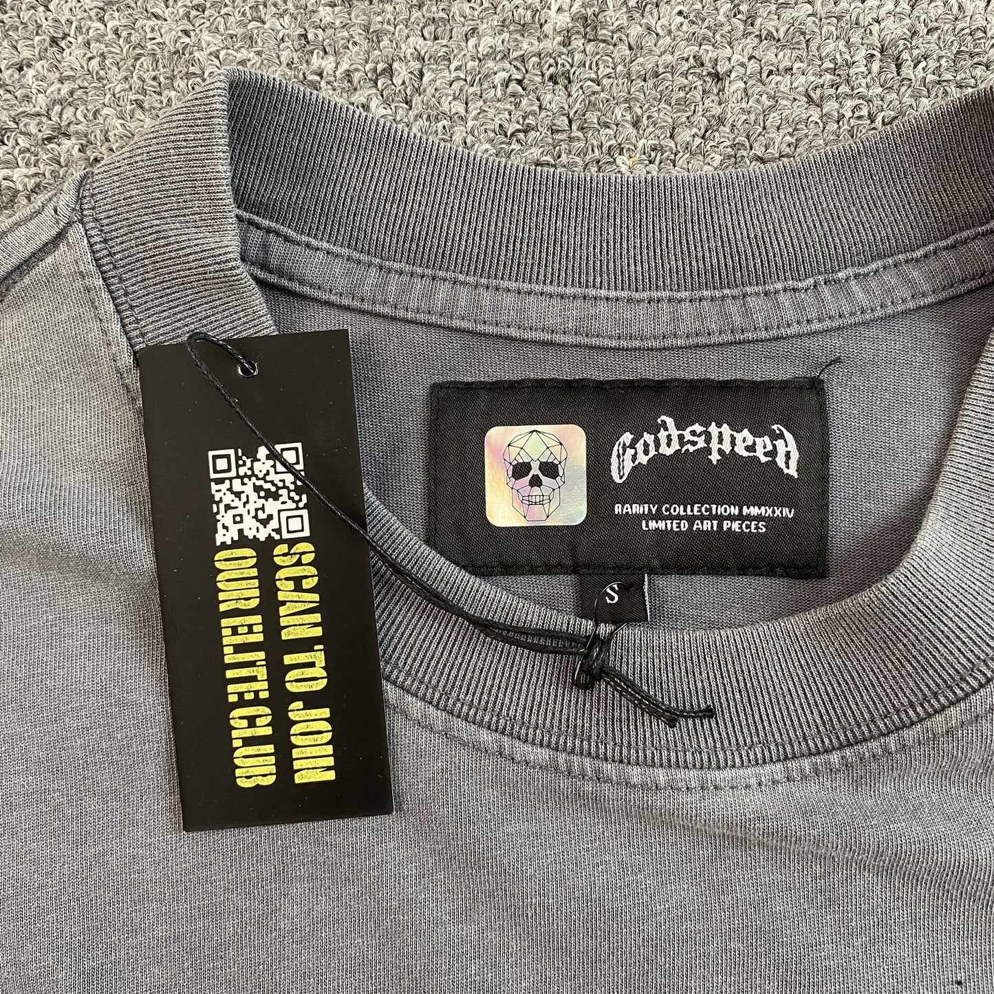T-SHIRT GODSPEED AMIGOS GRIS DÉLAVÉ