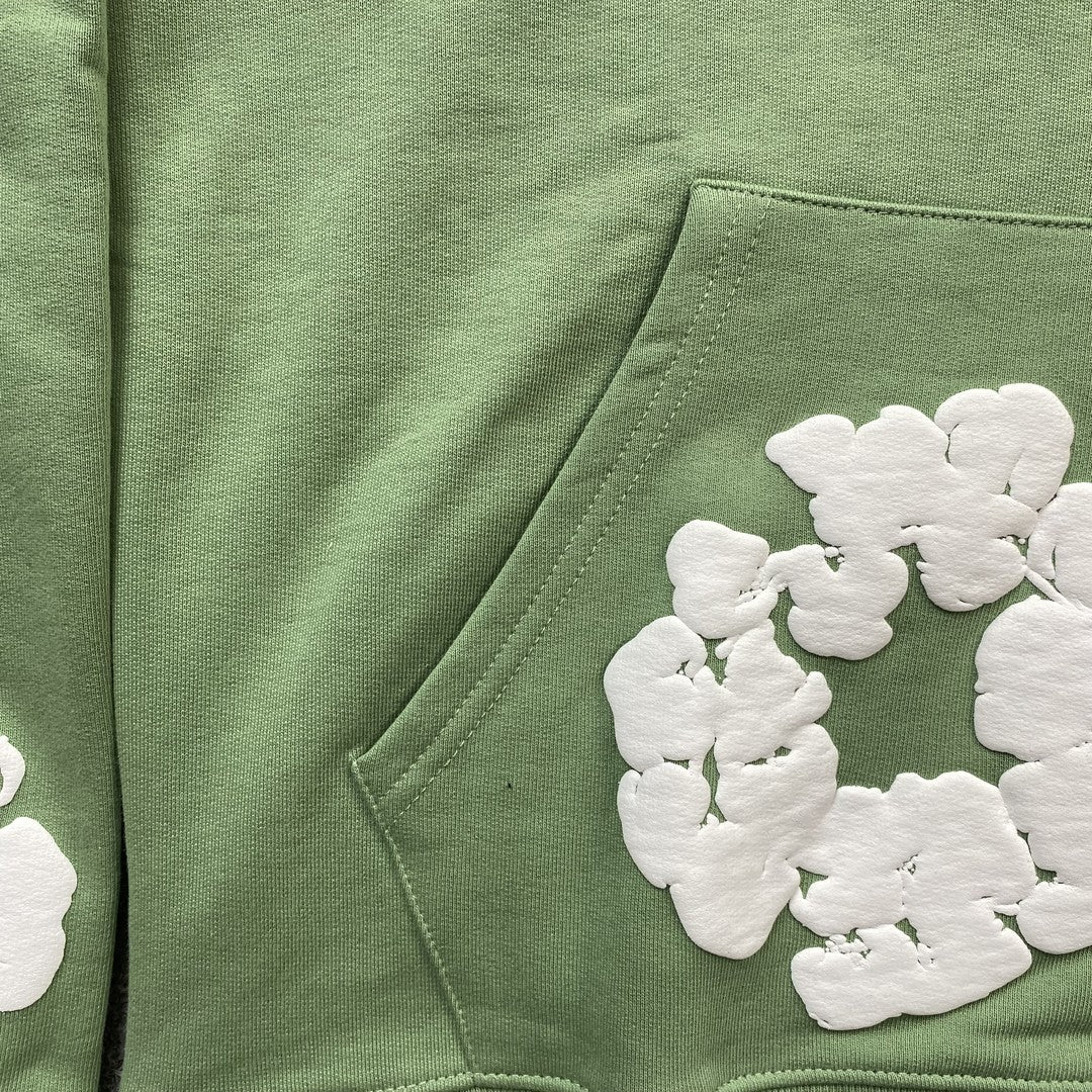 Sweat à capuche Denim Tears vert clair