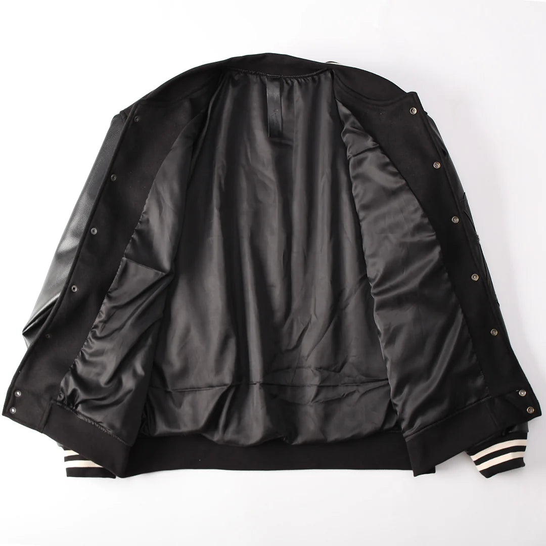 Veste universitaire noire avec logo fer à cheval Chrome Hearts