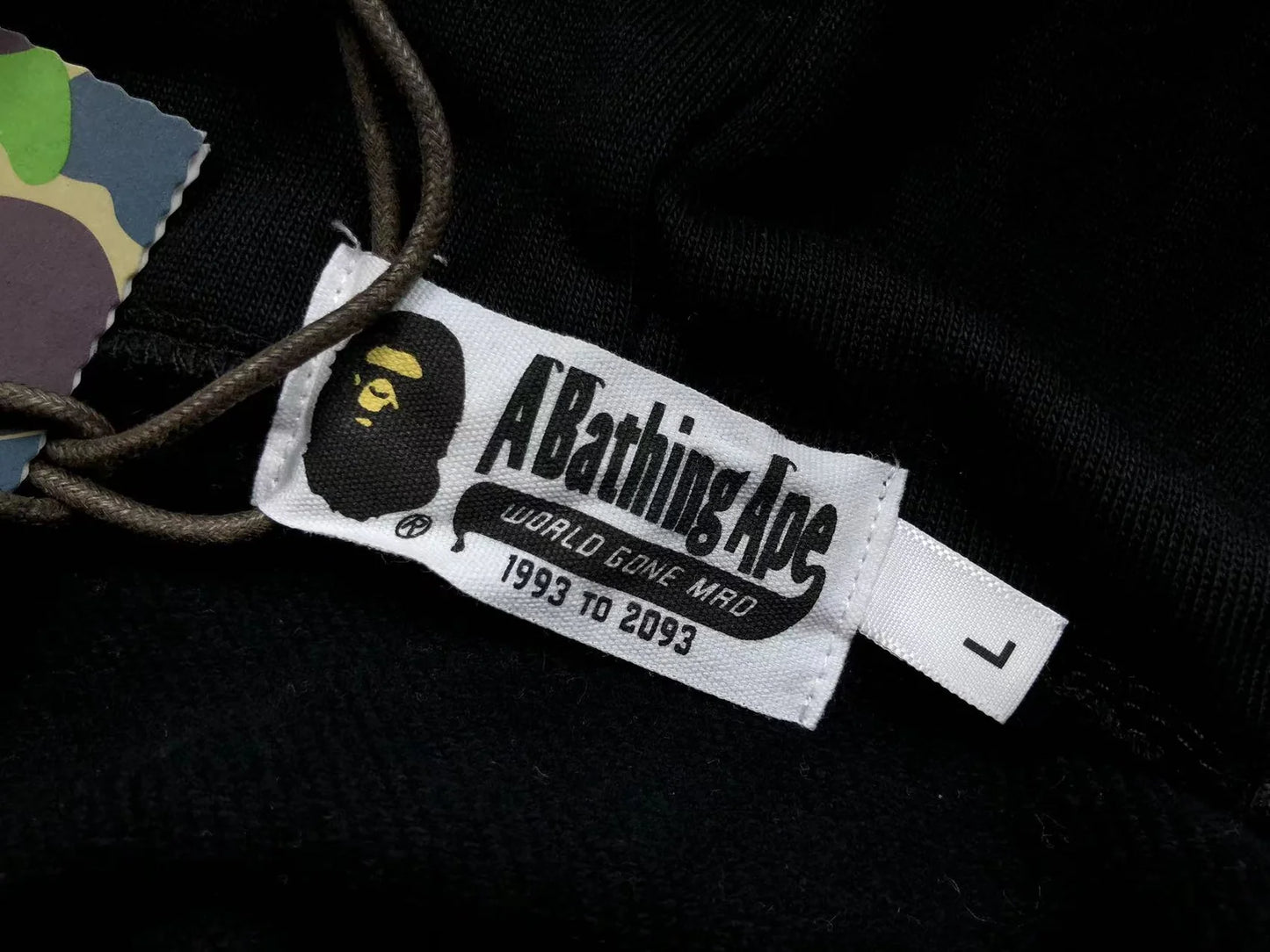 Sweat à capuche entièrement zippé BAPE GREEN CAMO noir