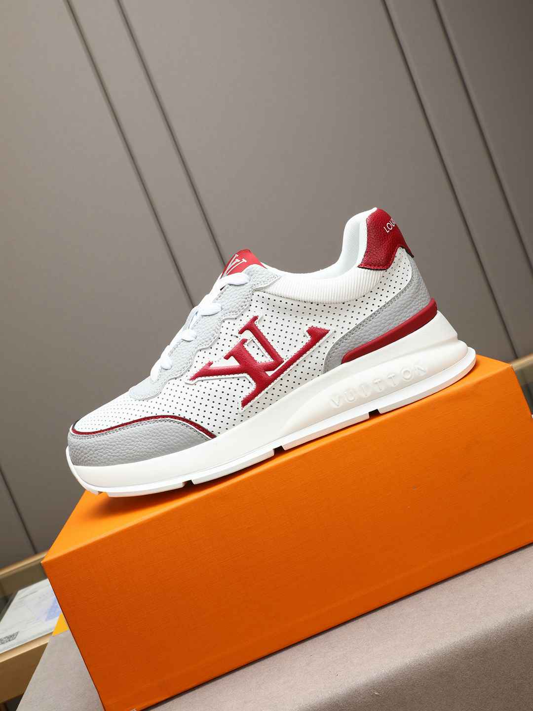 Sneaker LOUIS VUITTON BLANC LOGO ROUGE