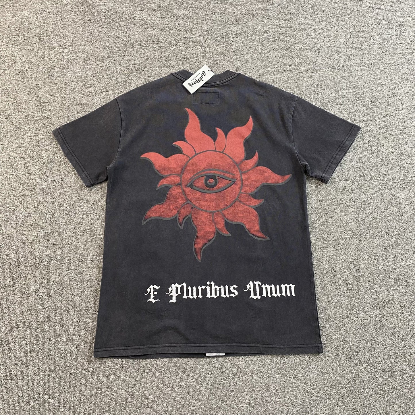 T-SHIRT GODSPEED E PLURIBUS UNUM NOIR DÉLAVÉ