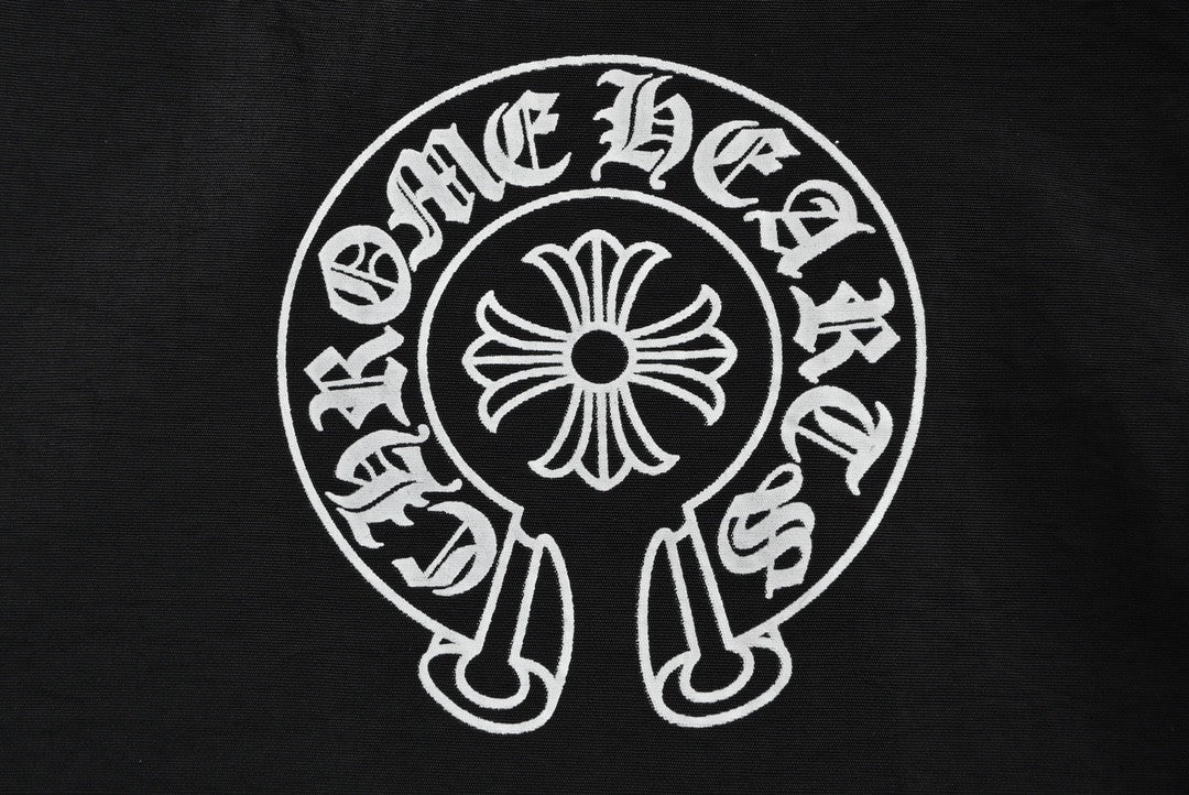 Sweat à capuche zippé asymétrique Chrome Hearts noir