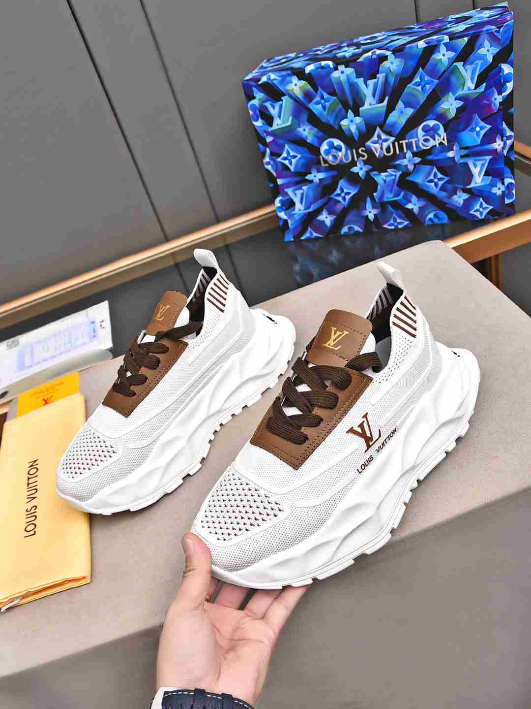 Sneaker LOUIS VUITTON MARRON BLANC