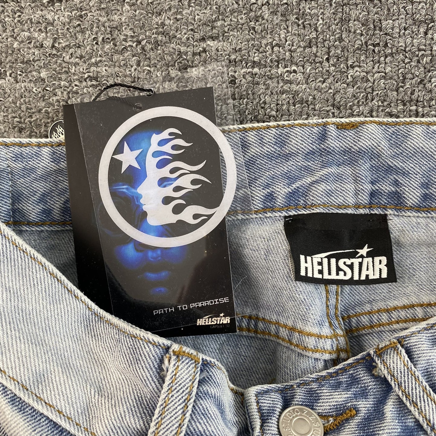 Jean Hellstar Black Flame bleu délavé