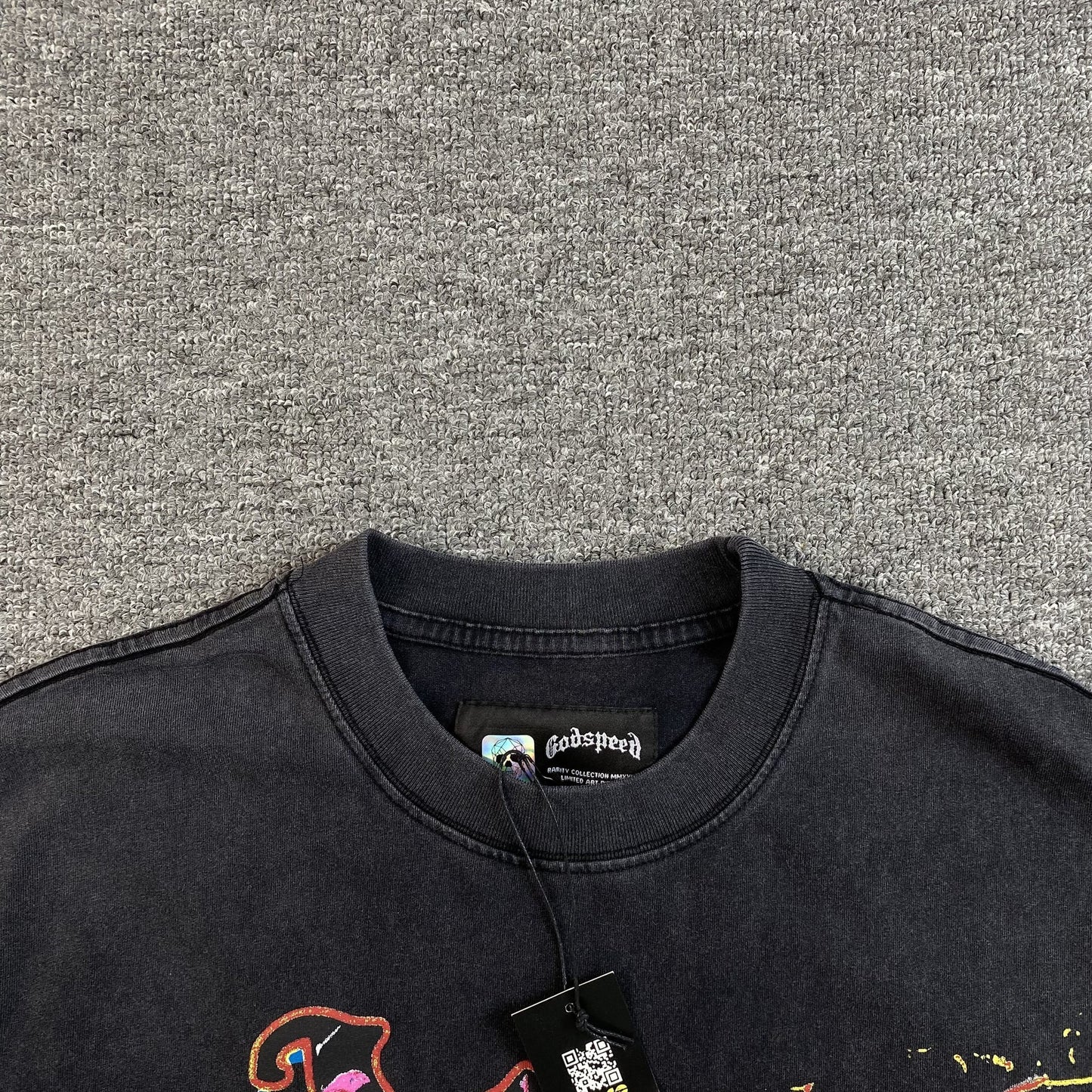 T-SHIRT GODSPEED ROCK DREAMS NOIR DÉLAVÉ