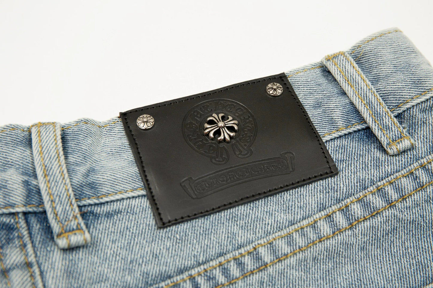 JEAN CHROME HEARTS CROSS PATCH BLEU VINTAGE