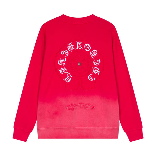 CHROME HEARTS HORSE SHOE LOGO SWEATSHIRT dégradé de rouge