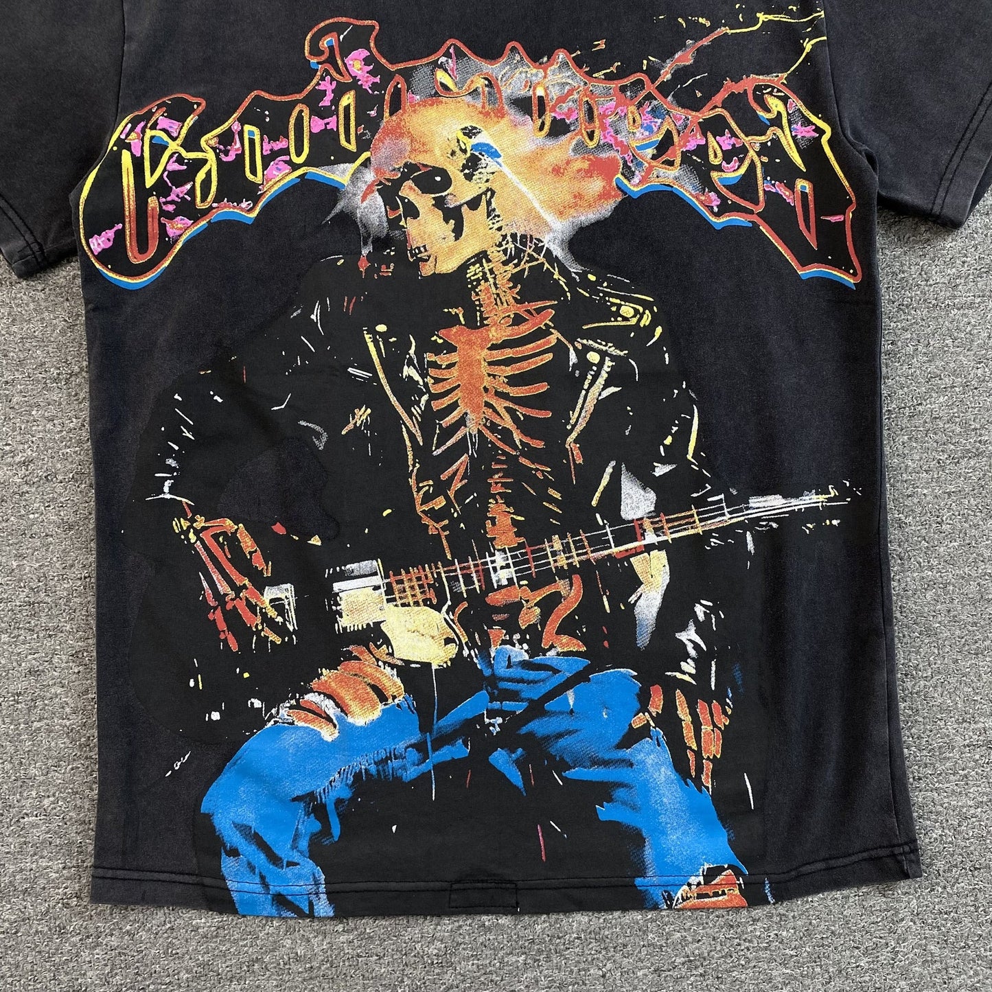 T-SHIRT GODSPEED ROCK DREAMS NOIR DÉLAVÉ
