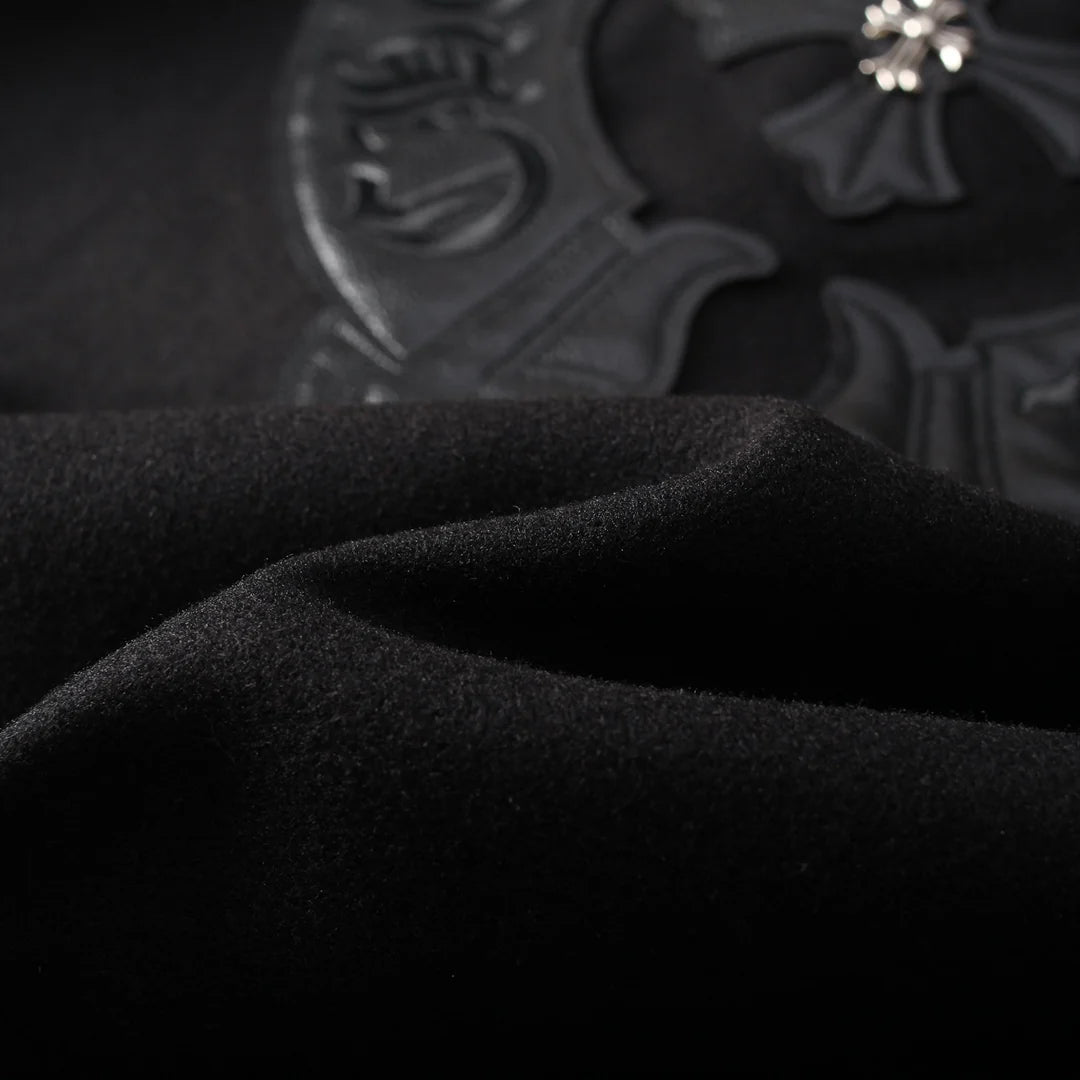 Veste universitaire noire avec logo fer à cheval Chrome Hearts