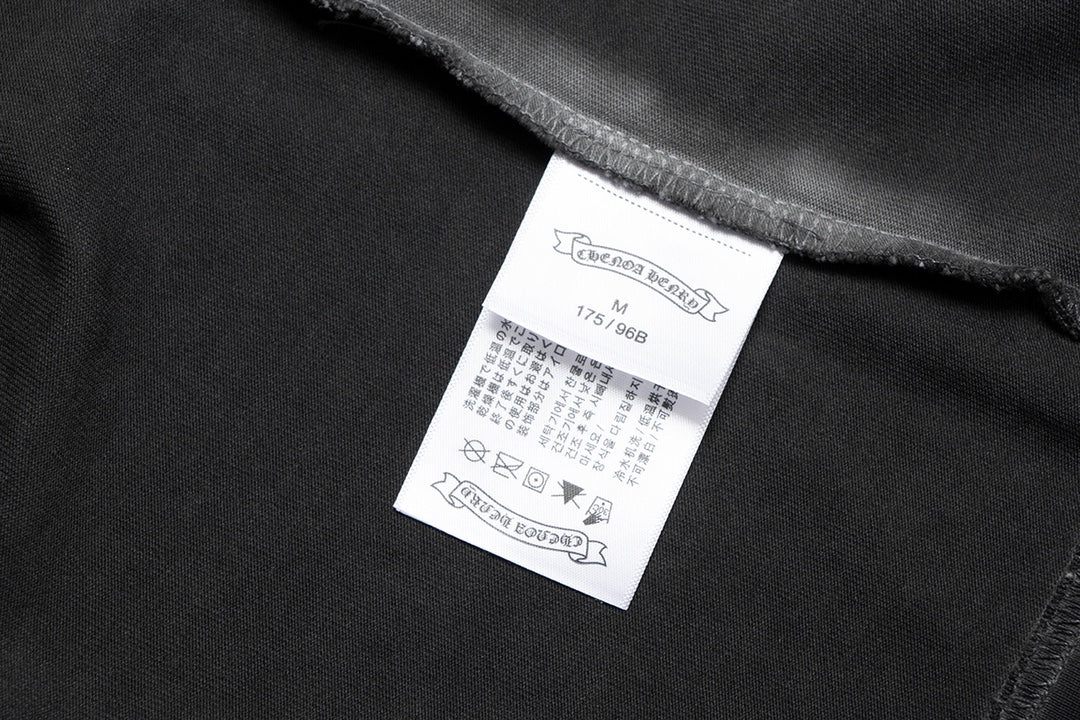 T-SHIRT CHROME HEARTS CROSS PATCH GRIS DÉLAVÉ