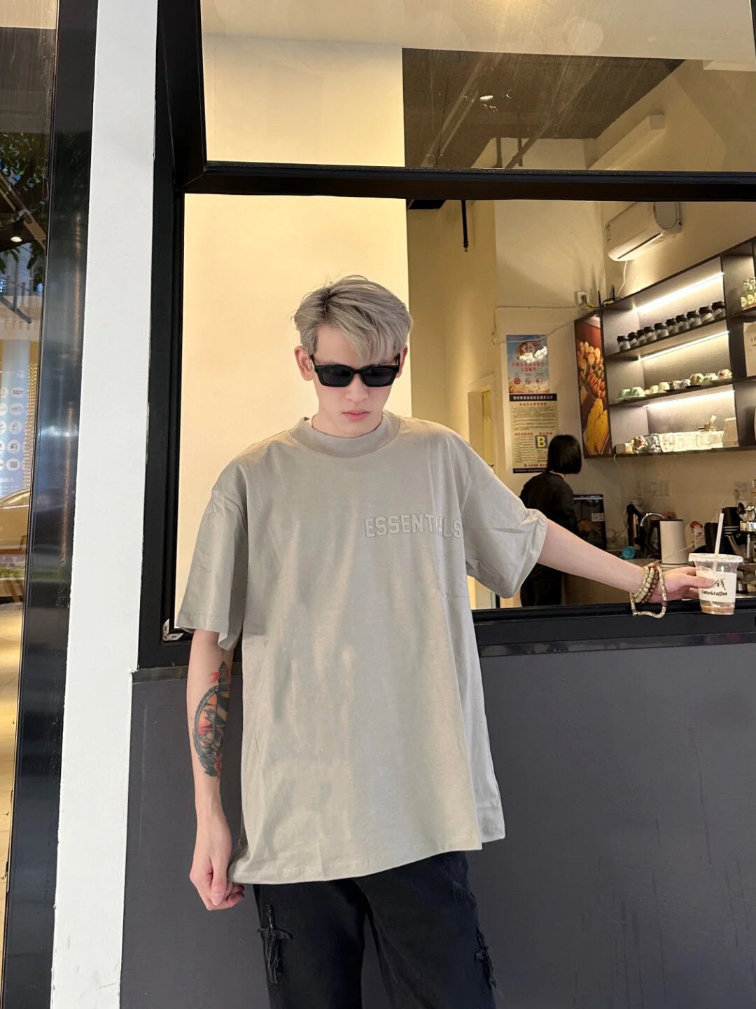 T-SHIRT ESSENTIELS FEAR OF GOD GRIS PIERRE