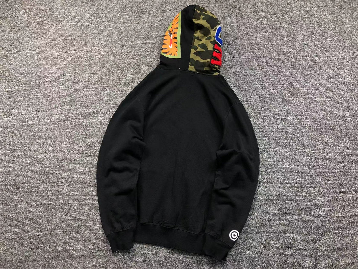 Sweat à capuche entièrement zippé BAPE Shark noir