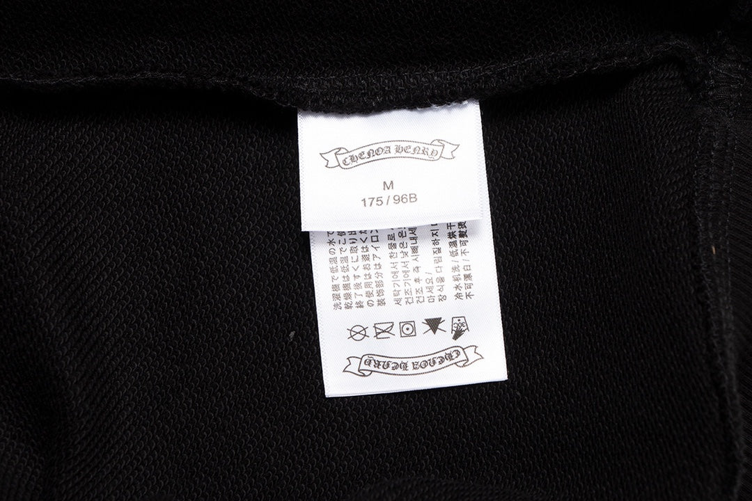 CHROME HEARTS PAINT DRIP JAUNE CROSS SWEATSHIRT NOIR