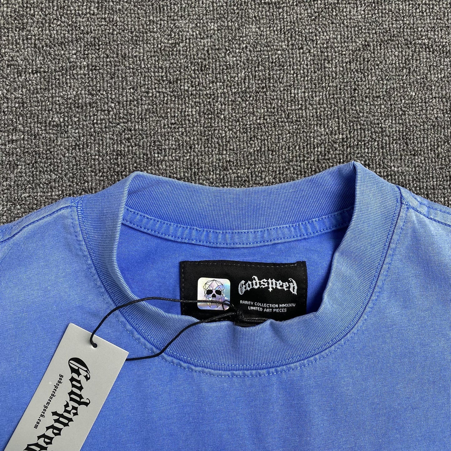 T-SHIRT GODSPEED ARTIFICIAL LOVE BLEU DÉLAVÉ