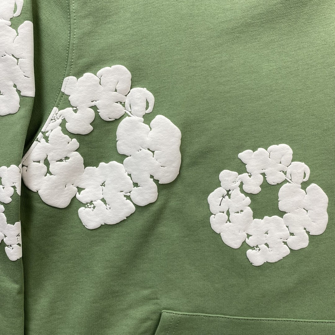 Sweat à capuche Denim Tears vert clair