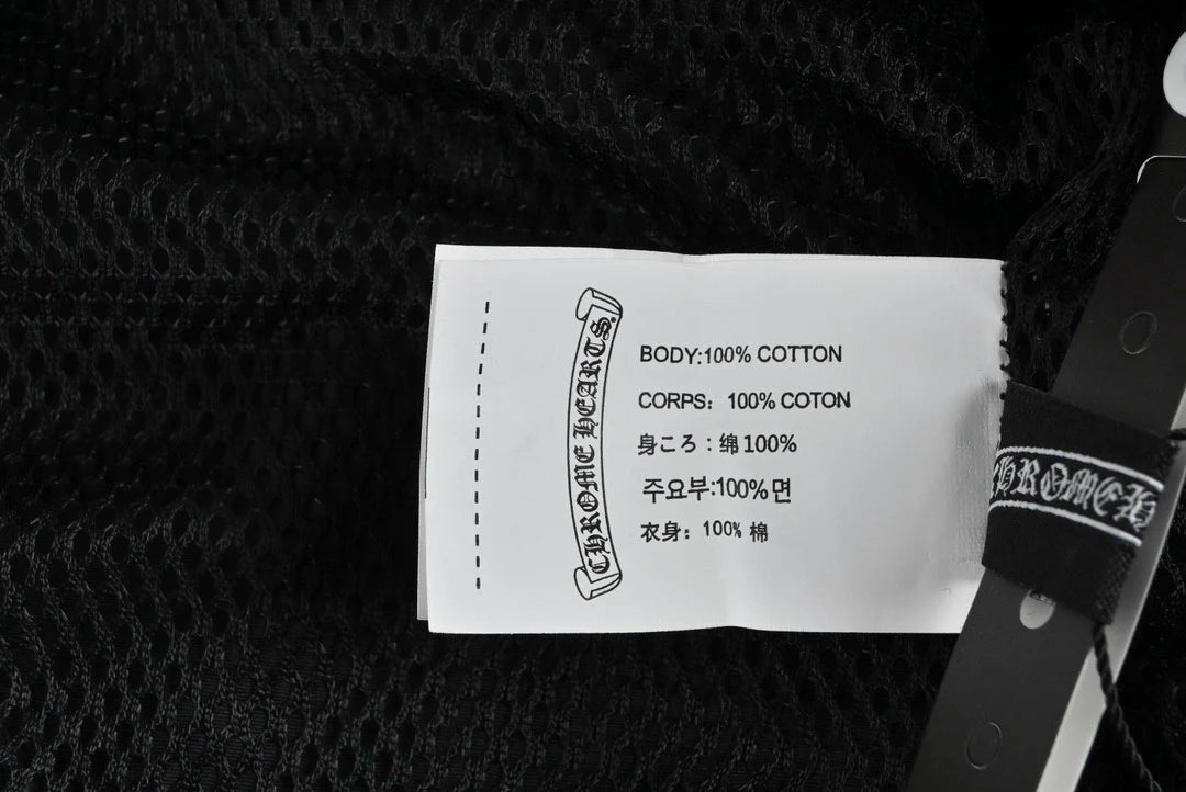 Sweat à capuche zippé asymétrique Chrome Hearts noir