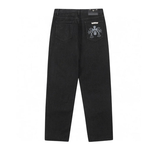 JEAN CHROME HEARTS DOUBLE CROSS NOIR