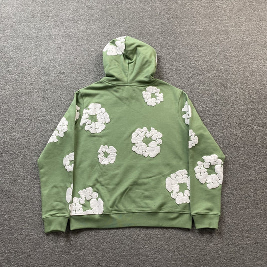 Sweat à capuche Denim Tears vert clair