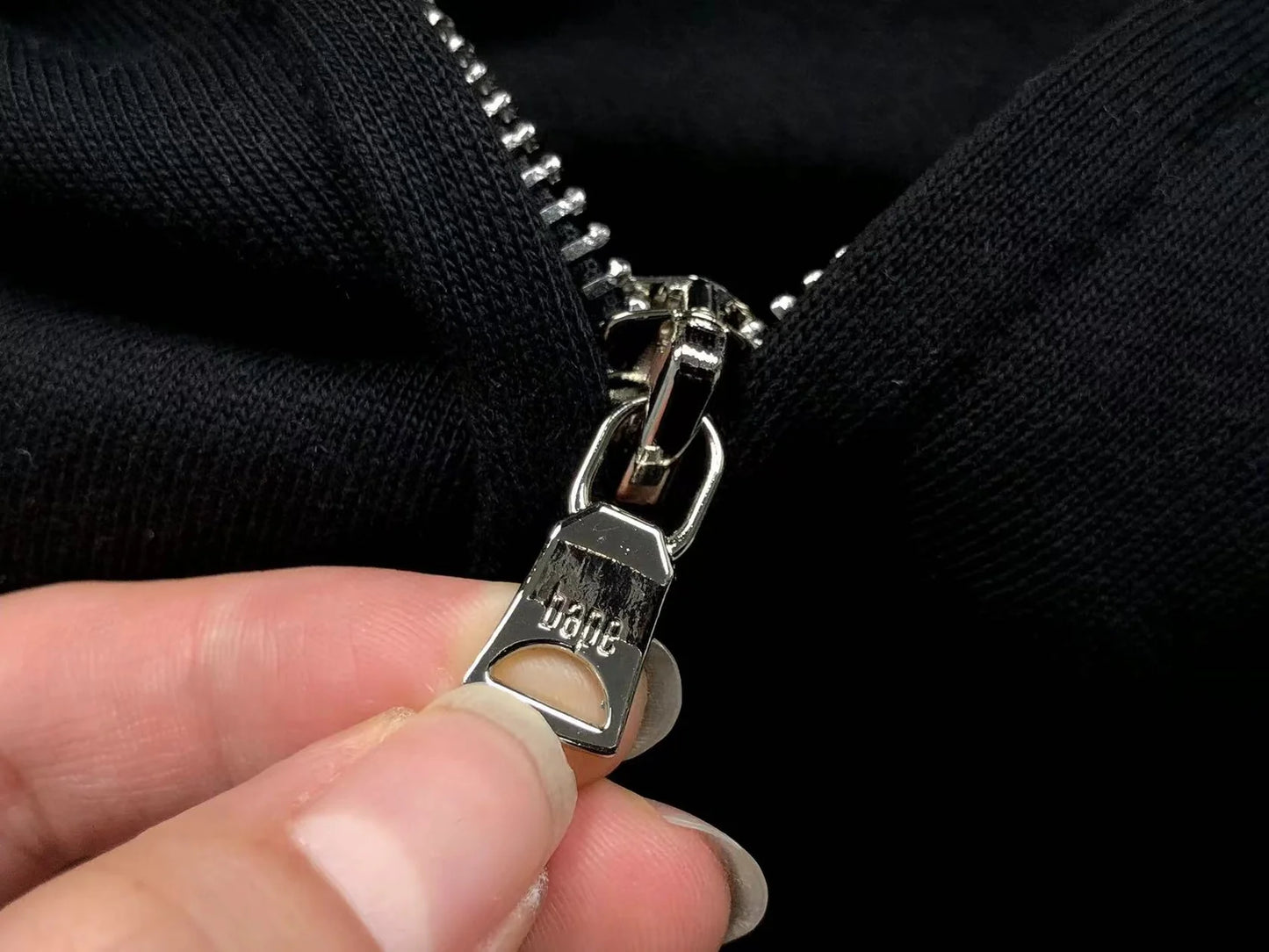 Sweat à capuche entièrement zippé BAPE Shark noir
