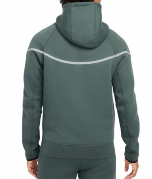 SWEAT A CAPUCHE NIKE TECH FLEECE REFLECHISSANT VERT