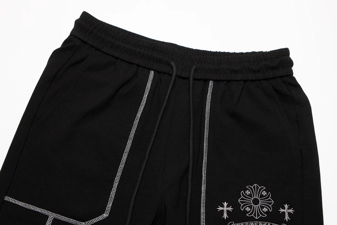 SHORT BRODERIE BLANC CHROME HEARTS NOIR